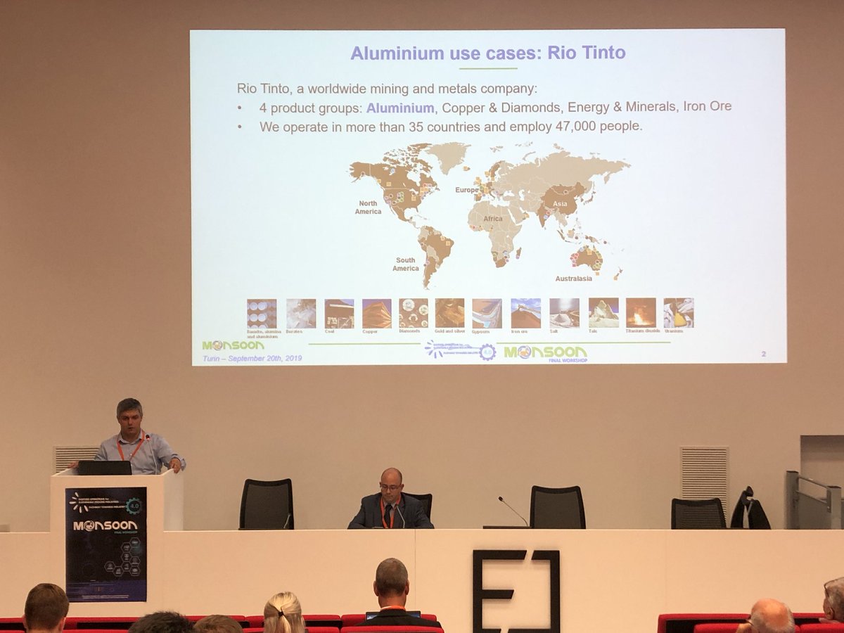 At #DigOp2019 @VincentMaig from <a href="/RioTinto/">Rio Tinto</a> presents us the aluminium use cases in #Monsoon project.

<a href="/SPIRE_EU/">SPIRE_EU</a> @SPIRE2030 
#industry #Aluminium #innovation #research #EUProject #H2020 #Horizon2020 #RIA