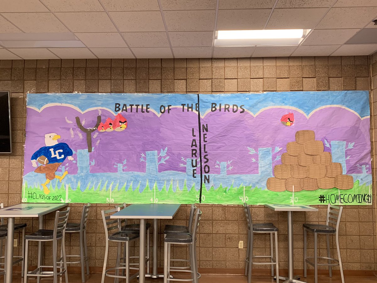 Homecoming is always a good time at LCHS! Class competitions are underway for best designs. Go Hawks! #HawkPride