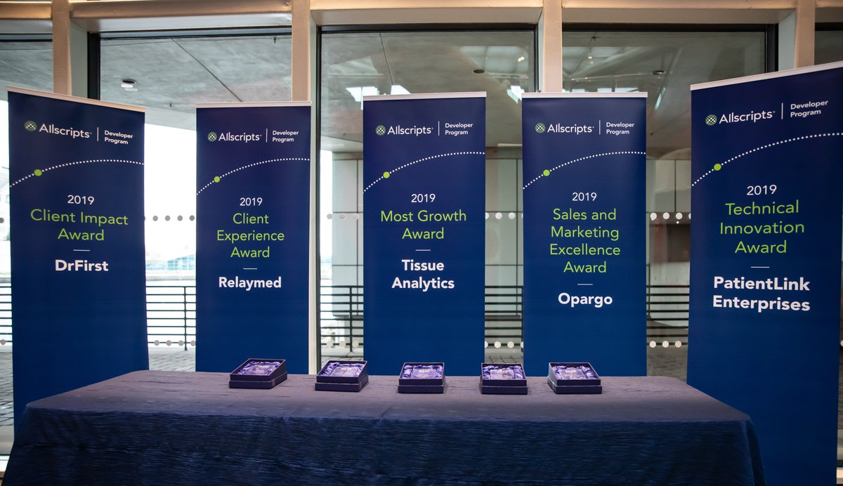 Veradigm® Network (@veradigmnetwork) on Twitter photo Congratulations to the 2019 <a href="/Allscripts/">Allscripts</a> Developer Program award winners <a href="/DrFirst/">DrFirst</a> <a href="/relaymed/">Relaymed</a> <a href="/TissueAnalytics/">Tissue Analytics</a> <a href="/OpargoHealth/">Opargo, LLC</a> <a href="/MyPatientLink/">PatientLink®</a> #OpenADP Congratulations to the 2019 <a href="/Allscripts/">Allscripts</a> Developer Program award winners <a href="/DrFirst/">DrFirst</a> <a href="/relaymed/">Relaymed</a> <a href="/TissueAnalytics/">Tissue Analytics</a> <a href="/OpargoHealth/">Opargo, LLC</a> <a href="/MyPatientLink/">PatientLink®</a> #OpenADP