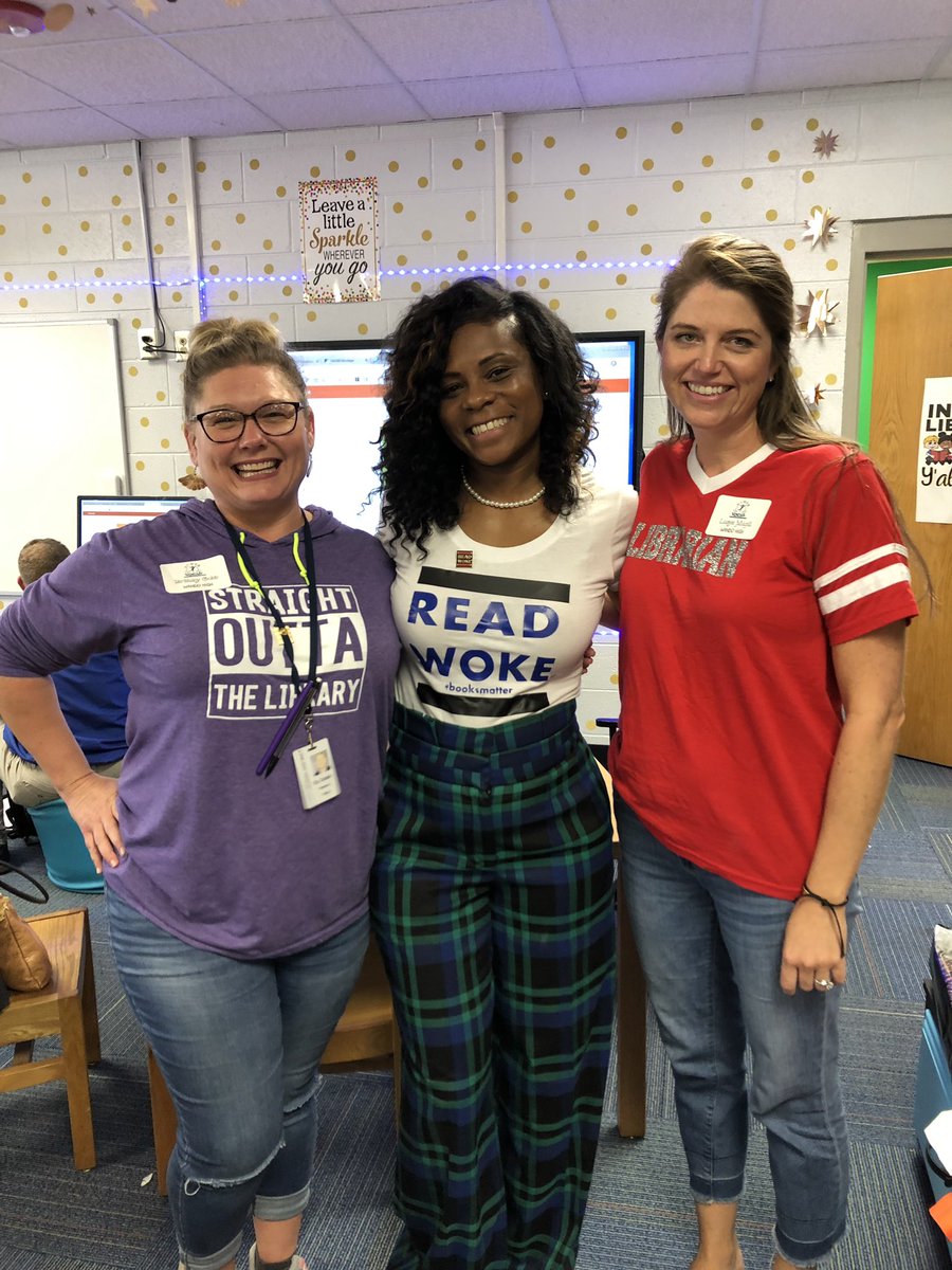So excited to have @cicelythegreat at our PD today!! We are ready to start #readwoke at @wandohigh 🙌🏼!!  @CobbBookCobbler @VOCALCCSD #CCSDLibrariesForAll