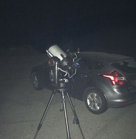 Celestron's tweet photo. A quick trip out of the city: Instagrammer Sam Hughes (@hughes_sam123) took his NexStar Evolution 8 to the San Gabriel Mountains outside Los Angeles to capture Comet C/2018 W2 Africano.
#cometwatch #nexstarevolution #weekendgetaway #comet #celestron https://t.co/y221C21Ilg