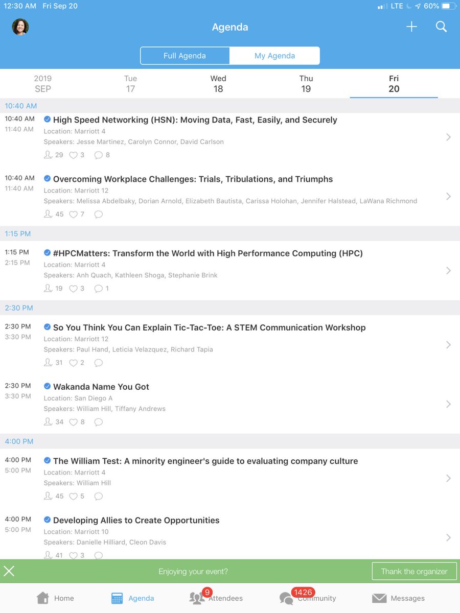 quach2's tweet image. FFRDC &amp;amp; UARC speakers filled up my Friday @Tapia_con #Tapia2019 agenda. Decisions, decisions...#LLNLatTapia @Livermore_Comp’s William @emjay_hill speaking twice after our @Livermore_Lab #HPCMatters workshop team of Stephanie, Kathleen, Rigo @rmdcoding , Don, and I wrap up
