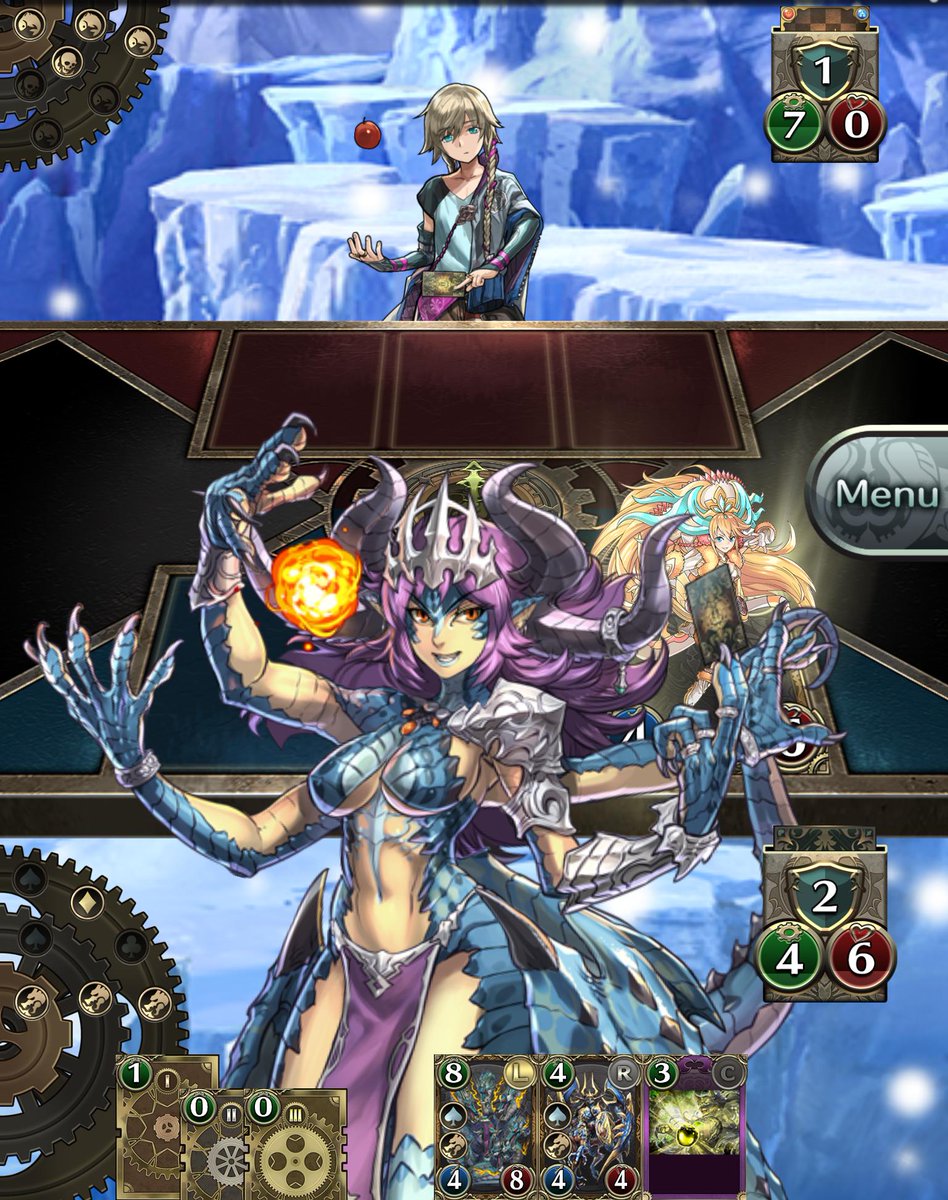 Ishiwata ビギナーズマッチ卒業で入手したソニアをひっさげ ガメイラでフリーマッチ ワンショットカリンにアテナでリーサルを決められ 悪魔エレナに洪水や サンタクロースヘラで盤面を返され連敗しましたが 暗殺レオにぎりぎり勝ちラッキーパックをget