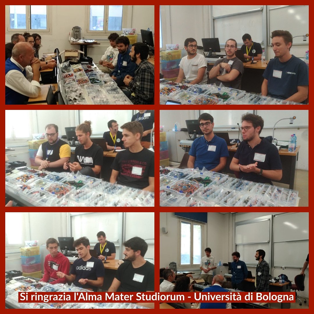 CampUniMakers's tweet photo. ❗️IMPREVISTO❗️
.
I gruppi sono chiamati a relazionare alla direzione dei lavori 😉
#Campunimakers #faccedamakers #unibo #QiBit @Marposs @Arrow_dot_com @ArrowGlobal @UniboMagazine
Si ringrazia l' Alma Mater Studiorum - Università di Bologna https://t.co/OhBV8ifj5o
