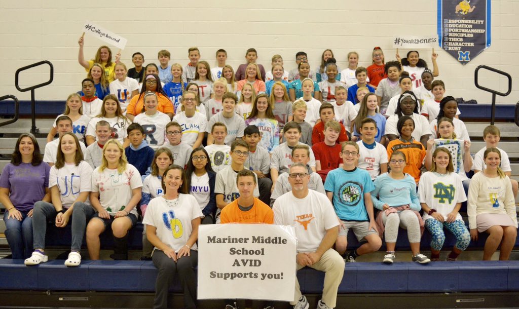 MarinerViking's tweet photo. Check out the handmade college shirts our Avid students created to show their support for the Florida student bullied for his homemade UT shirt. All 70 of the AVID students created a shirt for their favorite college!  @AVIDNortheast @AVID4College  #MarinerProud #Respect #GoVols https://t.co/t8rMvs0woI