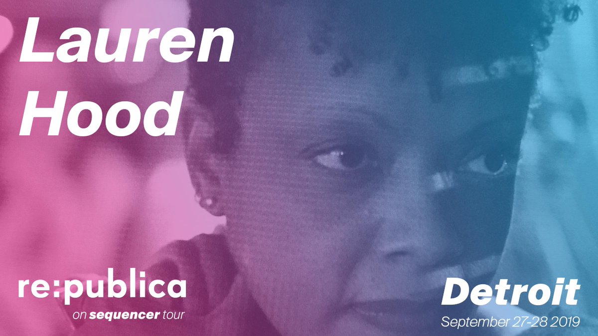 SequencerTour's tweet photo. Join us for our opening keynote by Lauren Hood on September 27, 2019 where she will discuss the failures of placemaking strategies in Detroit. To find out more, visit the website: https://t.co/3MB3729shP
#sequencertour #wunderbartogether #laurenhood https://t.co/0PSbG5pnqk