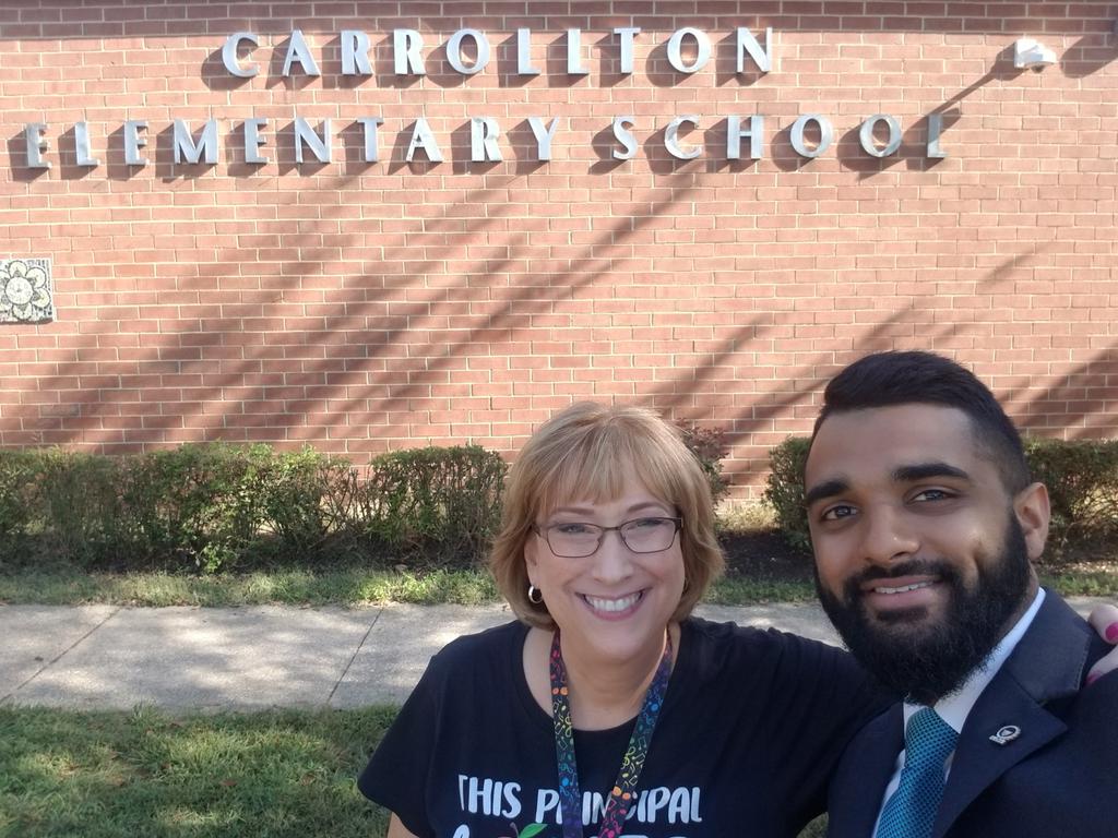 Many thanks to Board of Education member Joshua Thomas for visiting Carrollton today!!