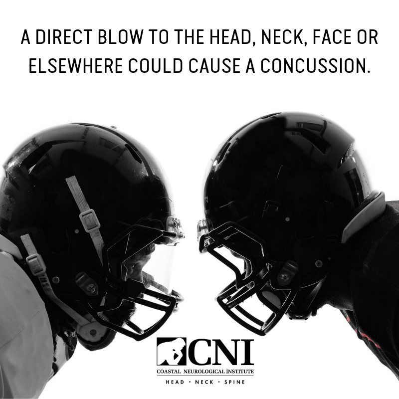 Did you know a concussion can be caused by a direct blow to not just the head, but to the face, neck or elsewhere on the body if the force of the impact is transmitted to the head? Learn more at whycni.com/concussions/ #CNI #Health #Concussion