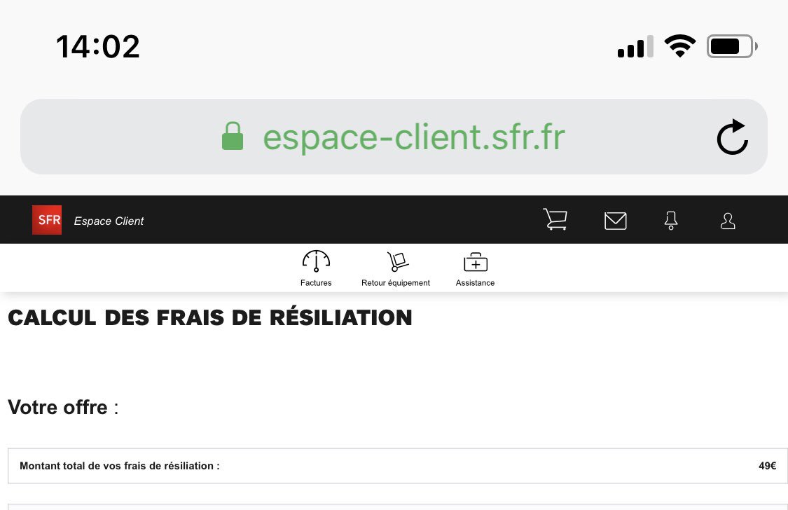 Tiffanyraphael's tweet photo. @SFR_SAV quand le simulateur t’annonce 49€ de frais et que tu te retrouves à payer 500€ ! Normal ??? Attention au simulateur il vous mets n’importe quoi et après on vous donne une facture énorme !! https://t.co/cEZ10y14hp
