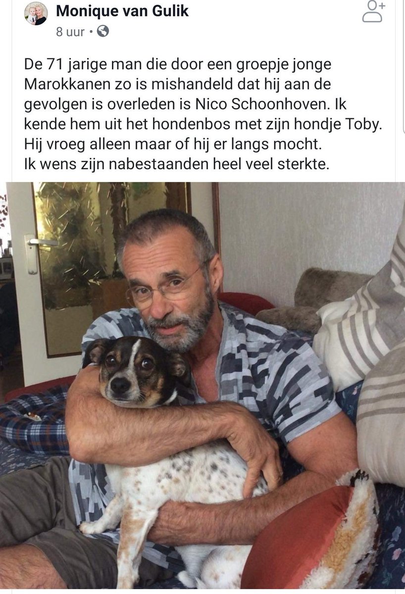 Hannesz1956's tweet photo. RIP Nico Schoonhoven. Gedood door pubers omdat deze half-invalide man vroeg of ze even opzij konden gaan. En o ja: waarom nu GEEN stille tocht voor deze man? #restinpeace #NicoSchoonhoven #DenHaag @wierdduk @JoostNiemoller @TPOnl @geenstijl #WillemdeZwijgerlaan @ADDenHaag https://t.co/c6olJj8IJZ