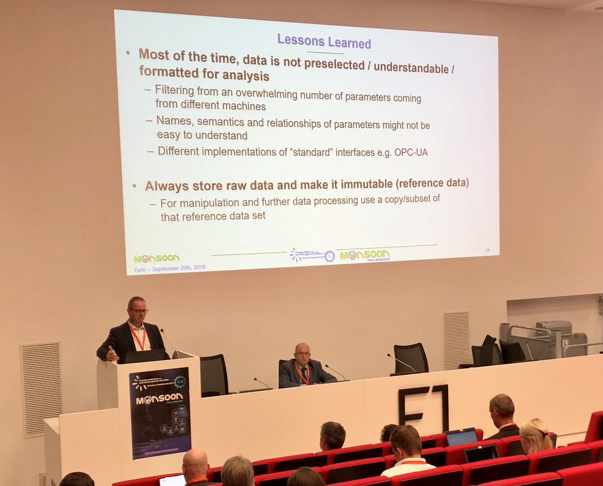Some lessons learned during #Monsoon project presented by Alexander Schneider from <a href="/Fraunhofer_FIT/">Fraunhofer FIT</a>.

#industry #innovation #research #EUProject #H2020 #Horizon2020 #RIA #DigOp2019
