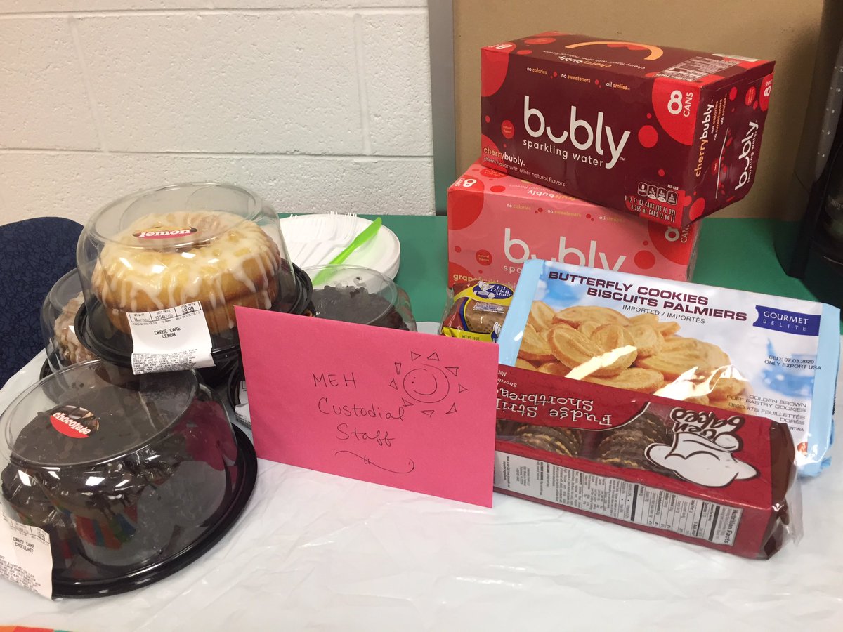 Big Thank You to our custodial staff for getting our school ready for our staff and students! <a href="/mehms/">Mary Ellen Henderson Middle School</a> #sunshinecommittee