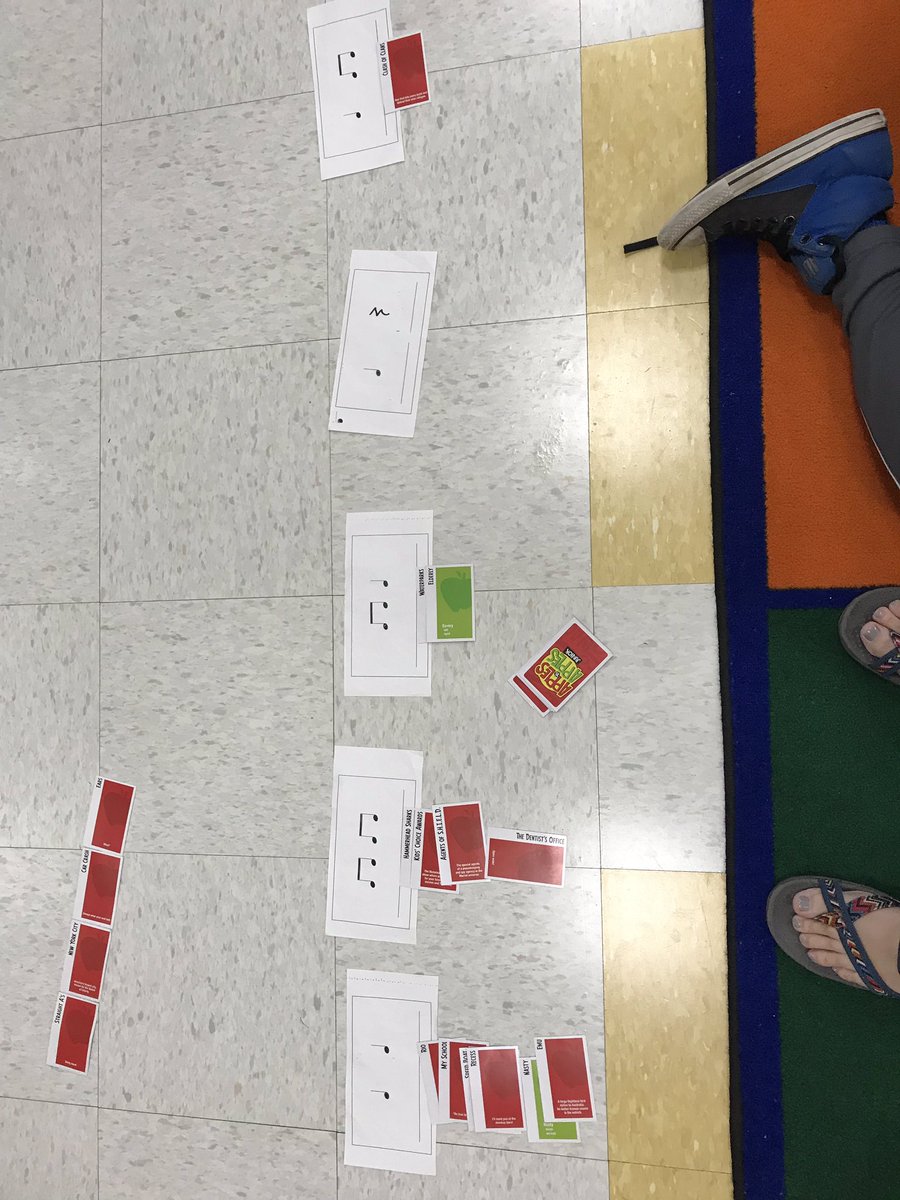 There’s more than one way to “play” Apples to Apples!  Rhythm of the words matching our two beat rhythm building bricks. <a href="/FredMillerHPS/">Miller Elementary</a> <a href="/hollistonHFT/">Holliston Teachers</a> <a href="/Holliston_PS/">Holliston Schools</a>