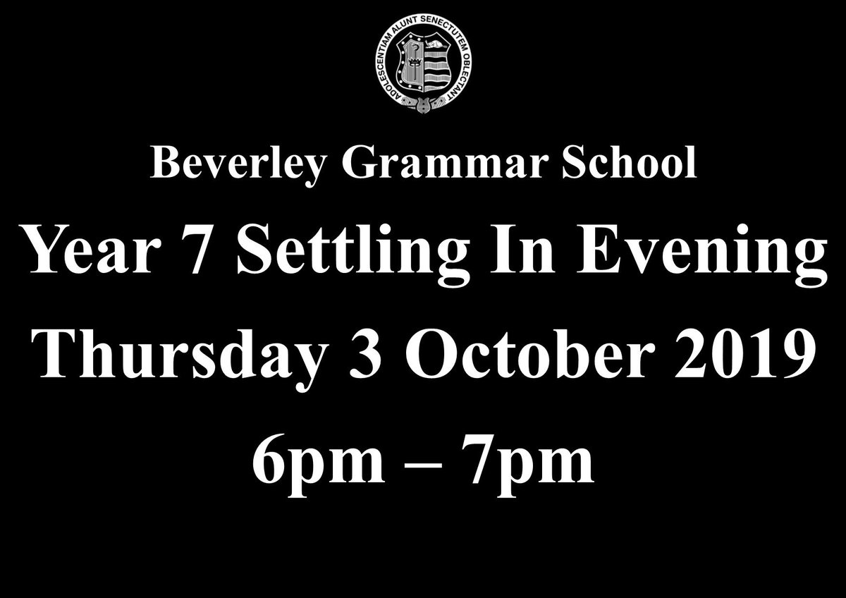 Parents and carers of students in Year 7 are invited to our Settling in Evening.