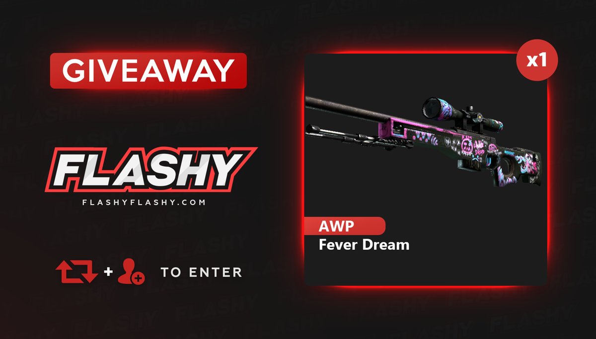 flashyflashycom's tweet photo. 🔥 24H GIVEAWAY !!! 🏆 AWP | Fever Dream !

To win:
🔻 Visit to support us: https://t.co/Fonu6EuBpu
🔻 Visit for more raffles: https://t.co/6wGFU9Dz1D
🔻 Retweet
🔻 Follow us
🔻 Turn on twitter notifications

#flashyflashy #giveaway #csgoskins #CSGOGiveaway https://t.co/qDPhJpE64H