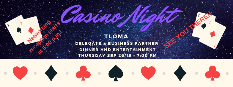 TLOMACanada's tweet photo. Less than a week to go until #TLOMAConference 2019!! Now that you've registered, time to get excited about our amazing program including fun social events! Feeling lucky? Don't miss Casino Night on Sept 26! https://t.co/b8PD2dUf8m