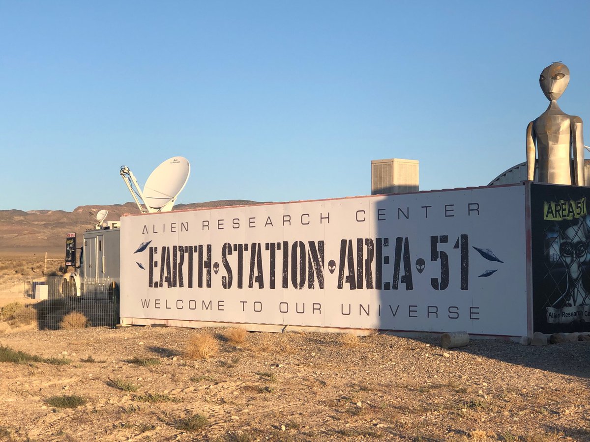 Sun rises over Area 51 Base Camp site. Many campers arrived overnight