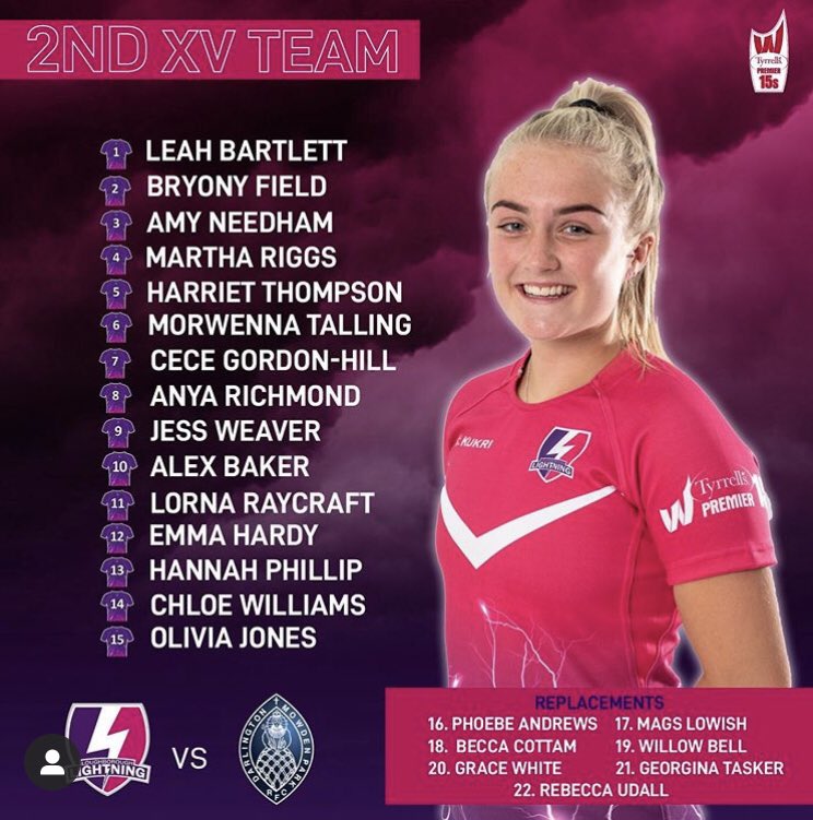 MRUFCGirls's tweet photo. Wow!!! Our very own Georgina Tasker is playing for @LightningRugby 2XV vs @DMP_Sharks tomorrow - good luck Georgina, go get em!!! #ThisGirlCan #OurGirlDoes #WomensRugby #RugbyGirls https://t.co/8hXQNsTu7o
