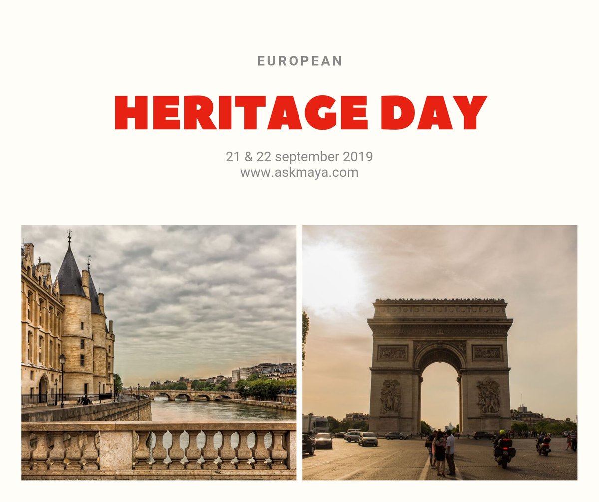 askmaya's tweet photo. This coming week-end, you have the possibility to visit buildings, monuments and sites, many of them are not normally accessible to the public.  Since 2010, it's 50 European countries who joint this annual program : European Heritage Days or also known as Doors Open Days. https://t.co/xa9Yih9ew3