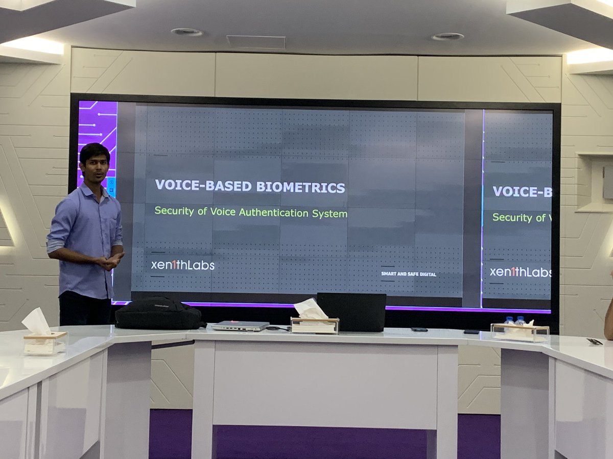nullDubai's tweet image. @Ateetkibaathai explaining insecurities in Voice-Based Biometrics system @nullDubai Sep chapter meet. #VoiceSecurity #SecurityMeetup