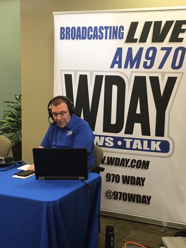 MidwestDionne's tweet photo. Experiencing the first Dom Izzo #wdaynews Hot Mic show on the road @WDAYSports . @MidwestBank https://t.co/0vn8ZrXGRB