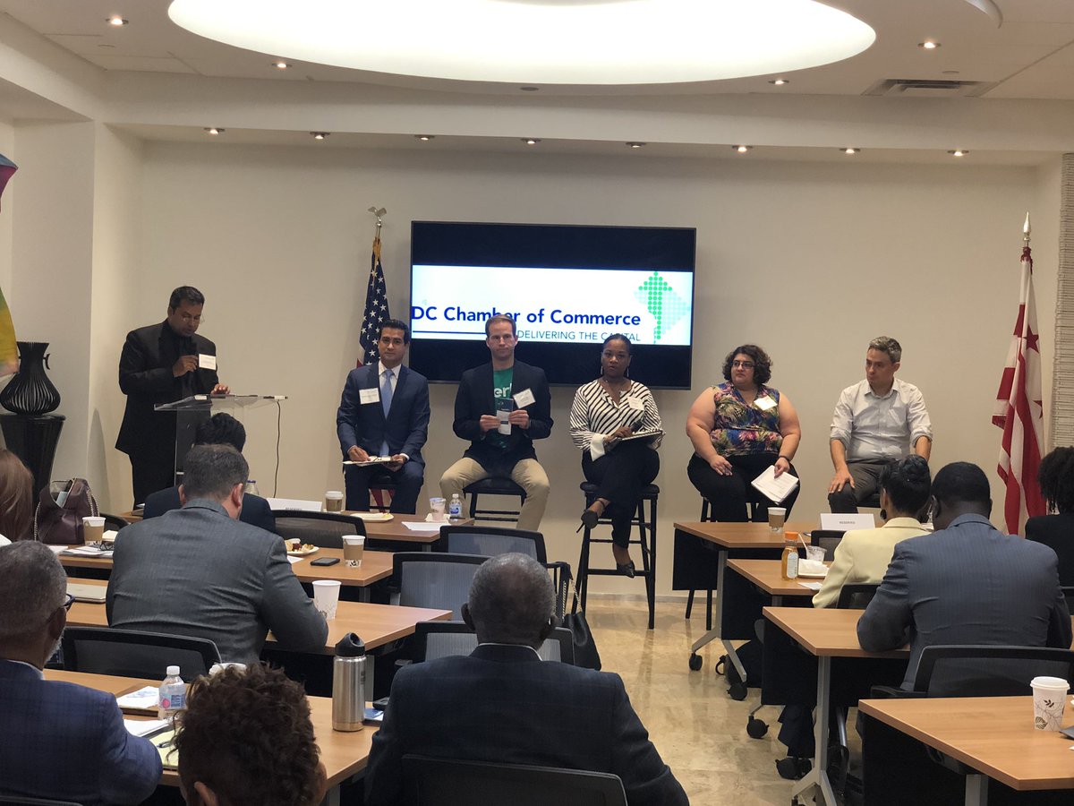OrangeVo40's tweet photo. @dcchamber Our Panel discussion on Why 5G Matters for Washington, DC is in progress w/Panelist representation from @verizon @ATT @CrownCastle @Mapbox &amp; @kerb_ai  &amp; moderated by @GWBoardofTrade     @DMPEDDC @OrangeVo40 @VOrangeDC https://t.co/6ZZOU5A1eI