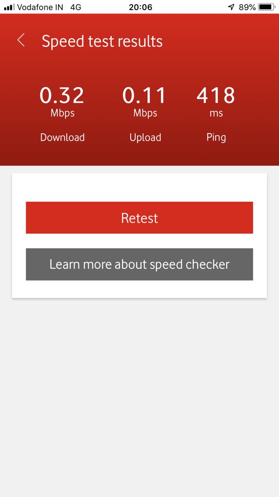 kingkhan5279's tweet photo. @VodafoneIN Is this your superfast network 4G..? https://t.co/tcJYV84MIx