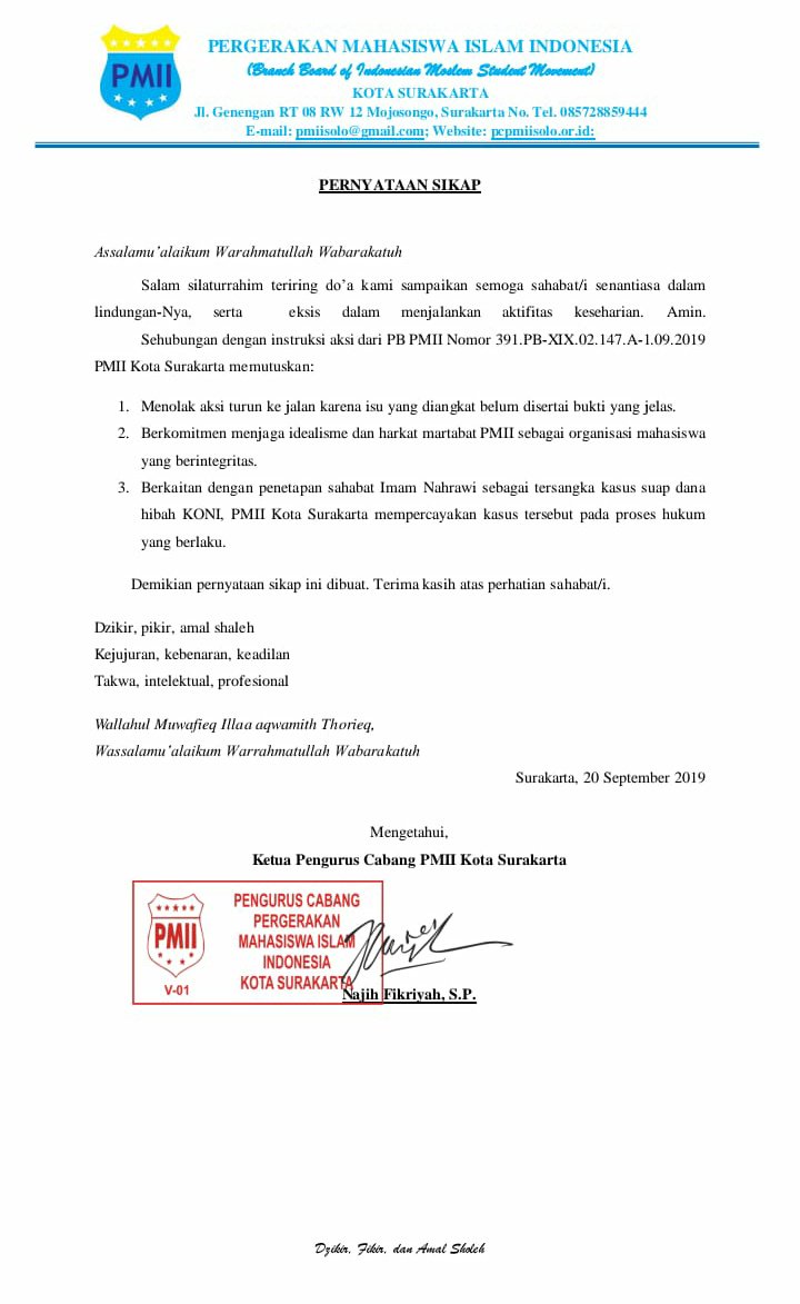 Katanalar On Twitter Ini Surat Edaran Pb Pmii Dan Pernyataan Kelompok Taliban Di Kpk