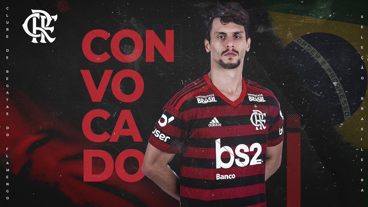 Flamengo's tweet photo. O atacante @gabigol e o zagueiro @RCaio03 foram convocados pela Seleção Brasileira para os amistosos contra Senegal e Nigéria, que serão disputados nos dias 10 e 13 de outubro respectivamente. #CRF https://t.co/P75wiXyiDB