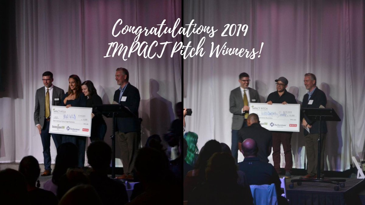 BusinssImpactNW's tweet photo. We are incredibly proud to announce the winners of the 2019 #IMPACTPitch competition! Congratulations to Yoga Wild for taking home the Best Startup/Early Stage Award and $10,000 and to Kids Carpentry Seattle, the winner of the Best Established Business Award and $10,000! https://t.co/wEdXe9KN1t