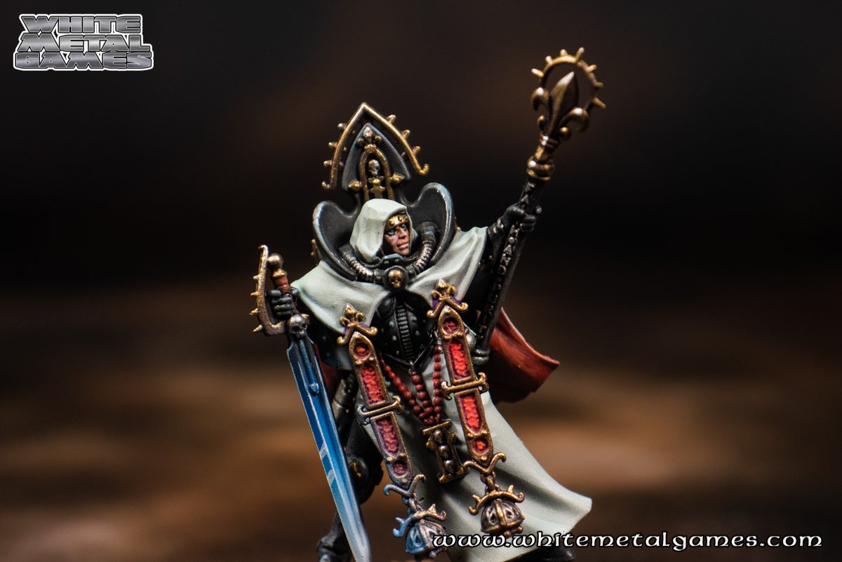 WhiteMetalGames's tweet photo. Happy Friday everyone! On this #FF we want to share with you this pre-release Sisters of Battle Cannoness that we got from the Games Workshop reveal at Nova Open Tabletop Wargaming Convention. This gorgeous model was painted by our own award winning artist #prestonsvalues. https://t.co/PaeO5FJH8o