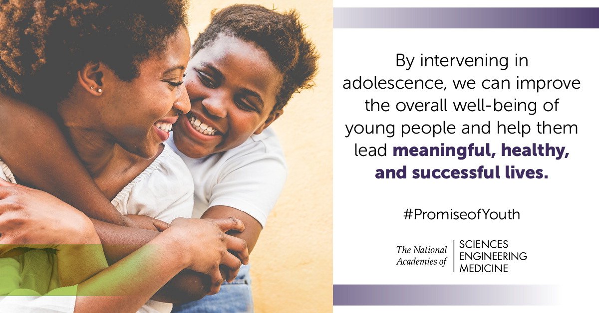 youthdotgov's tweet image. During adolescence, young people learn how to make decisions and take responsibility for themselves. While adults must respect adolescents’ emerging independence, they must also provide support to make growth possible. nap.edu/adolescence #PromiseofYouth