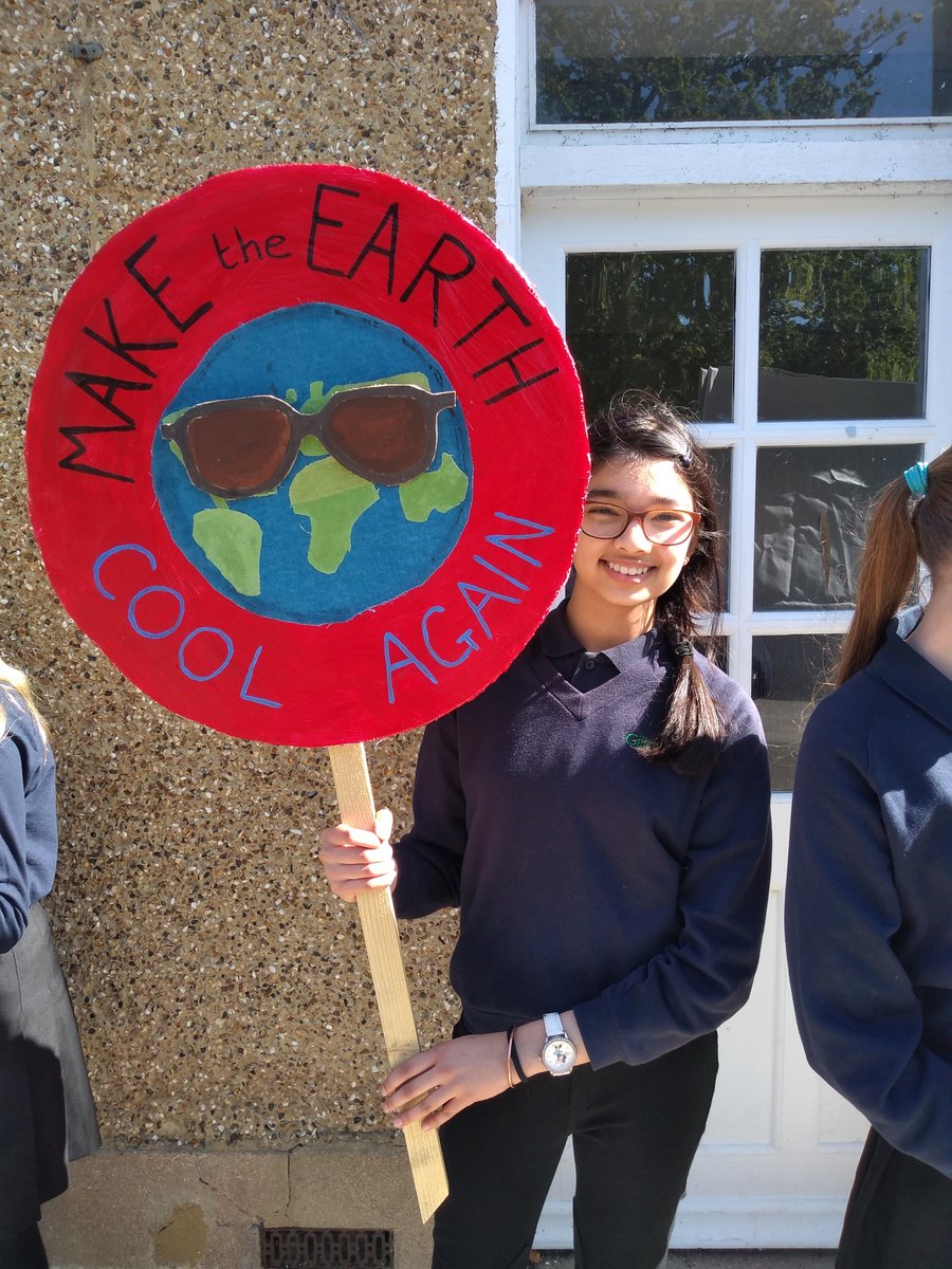 Super proud of our students who conducted their own protest for #schoolstrike4climate and #ClimateStrike at school today. Having a voice is so important on this issue, and they were applauded across the school field. 👏💫 #Henley