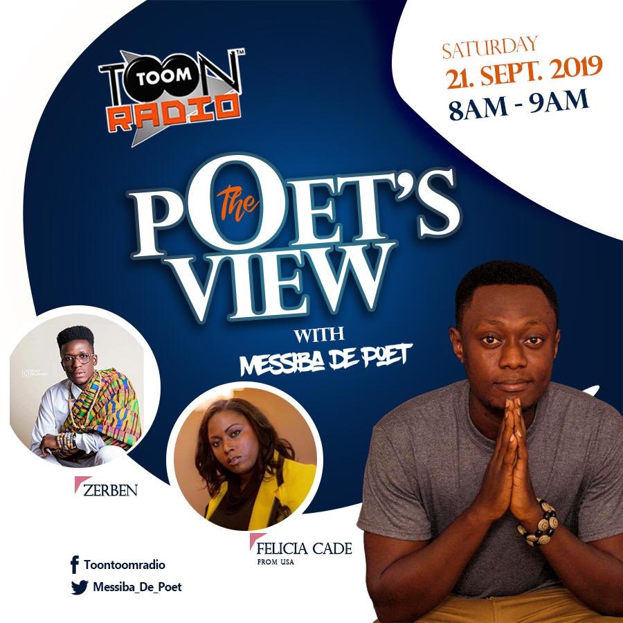 messibadepoet's tweet photo. About tomorrow tho...#thepoetsview @ToontoomRadio with guests @Zerben4all and Felicia Cade all the way from USA. Don’t forget to do the tune in. 🙏🏾📌📌📌 https://t.co/GnNAsHBfTN