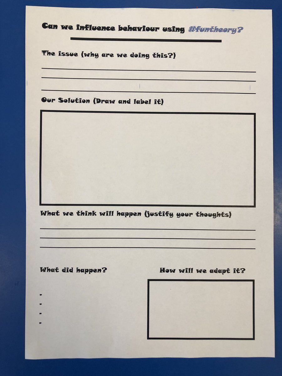 Mr_Minchin's tweet image. This worked so well today. Inspired by #funtheory the class investigated the possibility of influencing behaviour: specifically making it fun to put litter in the bin. Such a clean playground!

#pedagoofriday #StrathPGDE #uodedu #primaryrocks #schoolstrike4climate #edutwitter