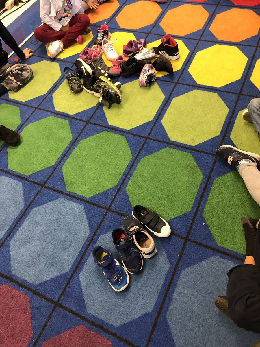 bmpkteam1's tweet photo. We sorted our shoes lots of different ways. #room13 #ourmustangs https://t.co/zAYvs9rK0b