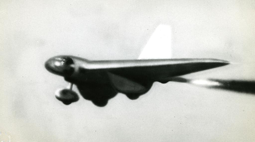 northropgrumman's tweet photo. Knifing through the air at tremendous speed is our MX-324, the first military rocket plane flown in the United States. #NorthropGrumman #FlyingWingFriday https://t.co/wVPGRcmzYV