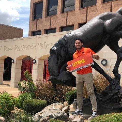 UTRGVadmissions's tweet image. Larry Montalvo, one of our recent graduates, on why he is #ProudtoGoOrange!

"I am so proud I chose to become a Vaquero and transfer to UTRGV. My experience as a student and work-study was amazing, and I'm going to miss it..." 

#GoingOrange