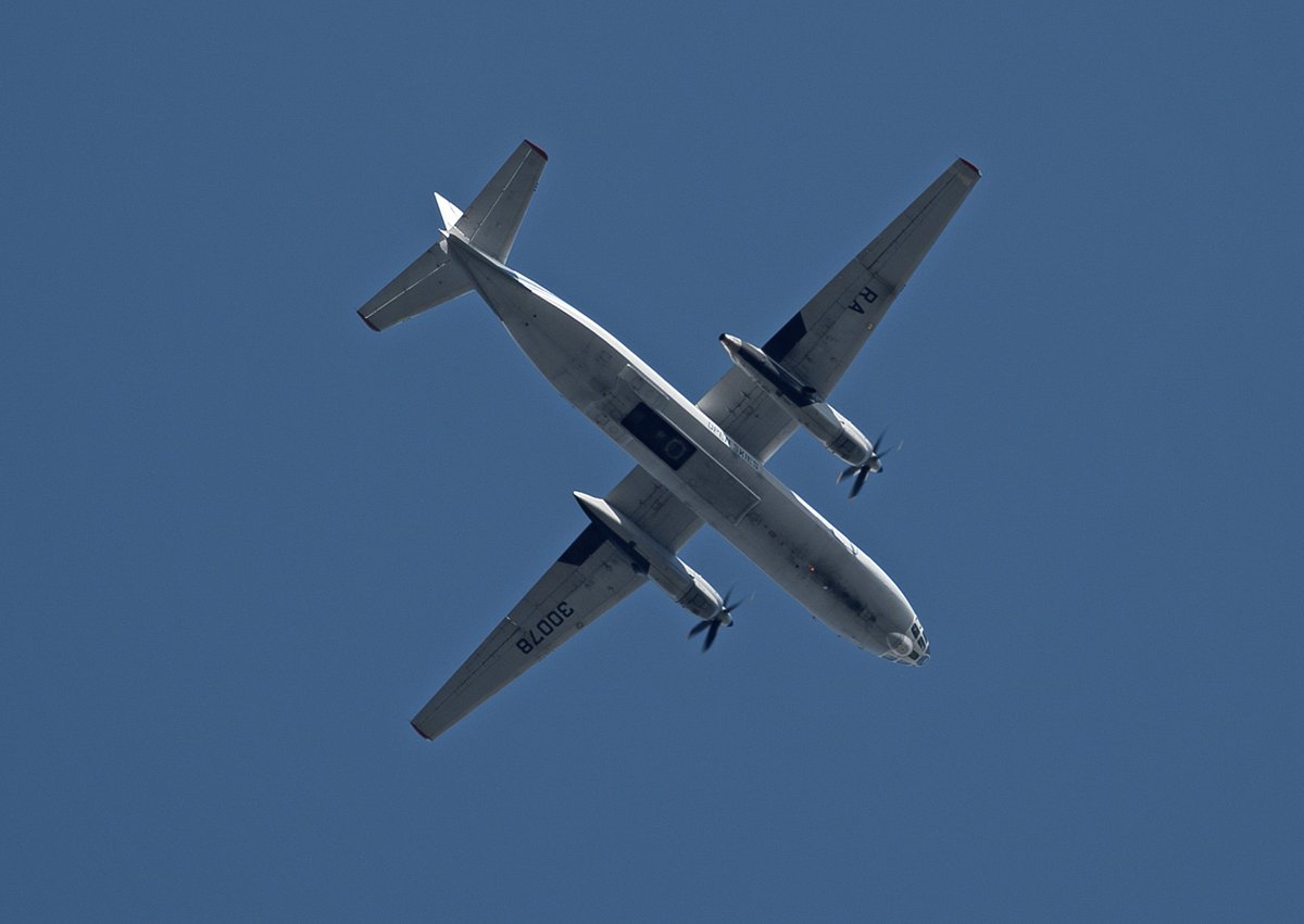 Swisscheese80's tweet photo. AN30 RA 30078, on an Open Skies mission, flew overhead Volkel Air Force base 19th September 19 #avgeek #AN30 #planespotting https://t.co/3dBhBXCsLa