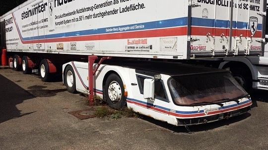 OreBobby's tweet photo. The best but worst design idea I know. Pure 80’s go-for-it style. Still, you want to try it. Steinwinter Supercargo 2040. 1983 #Trucks #RetroConcept https://t.co/eaWuHS88dT