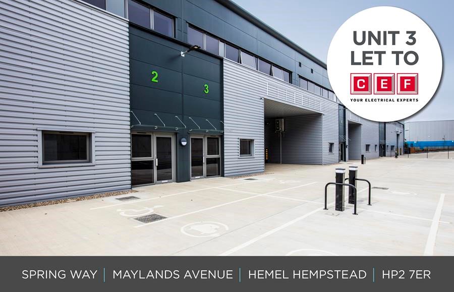 NEW INDUSTRIAL AGENCY TEAM LETTING IN HEMEL HEMPSTEAD
DohertyBaines are delighted to welcome City Electrical Factors (CEF) to Unit 3, Spring Park, Hemel Hempstead (4,485 sq. ft). 

More details can be found at springtradepark.co.uk
#wherenext