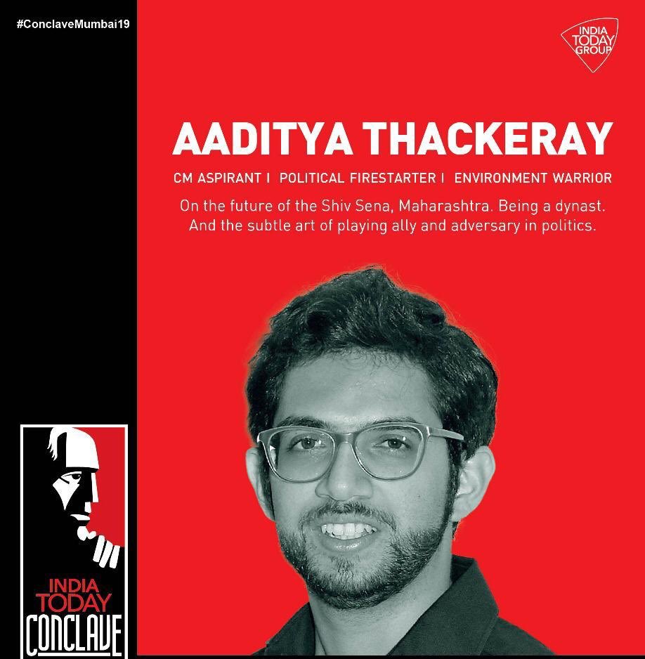 This should be an interesting session with @AUThackeray , happening at the @IndiaToday #ConclaveMumbai19 tomorrow!