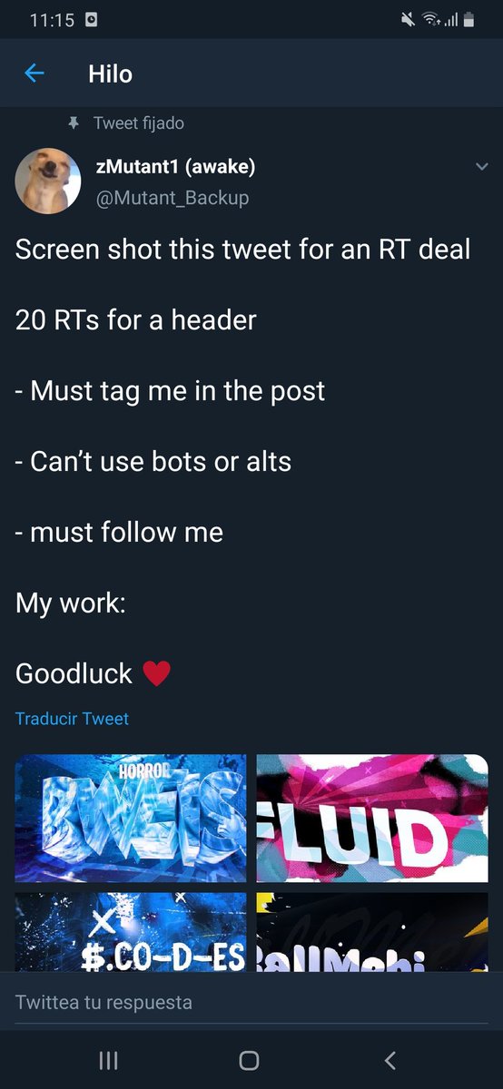 Hey gente. 20rts para que <a href="/Mutant_Backup/">Bravē</a>  haga un header para <a href="/RWC_A/">RWC cup</a> 

Se agradece el apoyo!!!