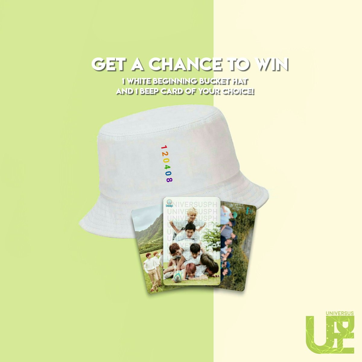 universusph's tweet photo. ♡ #UPHGiveaway #EXO ♡

To celebrate our beloved #VocalKingChenDay we will be giving away one (1) white beginning bucket hat and one (1) beep card of your choice! 💝

❗see photo for the mechanics❗ https://t.co/OMBgYSyqsC
