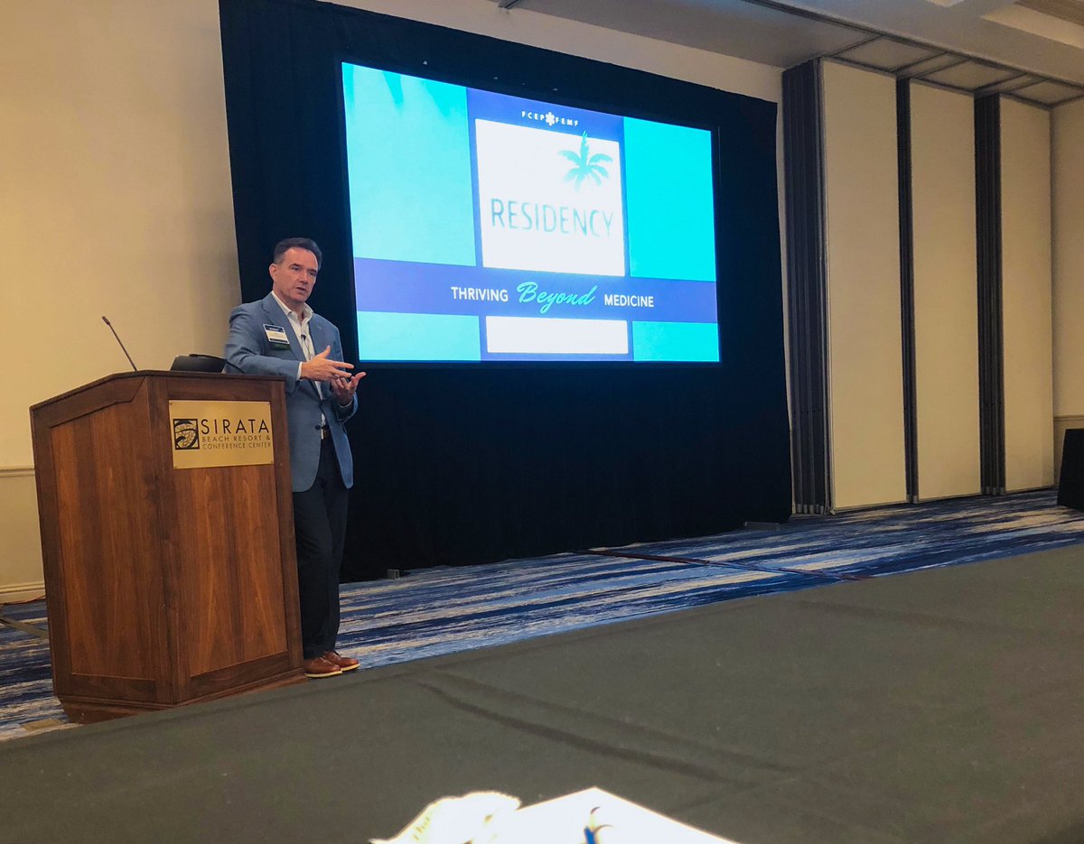 FCEP's tweet photo. Life After Residency Retreat’s second day started with great lectures by Drs. William Jaquis, Tracy Sanson and Rajiv Bahl. We hope #FCEP residents are building their toolkits on how to thrive beyond medicine! #EMRAF #EMRA #emresident #LAR19 https://t.co/7WgND4XsP6