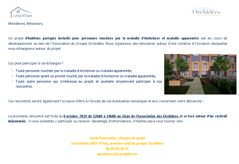 ama_vitae's tweet photo. Venez prendre un café avec nous pour échanger autour de notre projet ! 
Projet AMA VITAE (Habitats partagés inclusifs pour personne touchée par la maladie d'Alzheimer ou maladie apparentée) https://t.co/7X1yzGZCwT