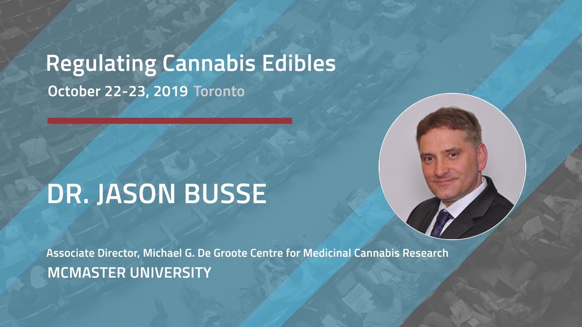 Dr. <a href="/JasonWBusse/">Jason Busse</a>  from McMaster University will discuss the most up-to-date research on cannabis and cannabis edibles at Infonex's Regulating Cannabis Edibles event in October.

Save $300 with code "S5"

Details: infonex.ca/1349/index.sht…

#Cannabis #Edibles #Regulation