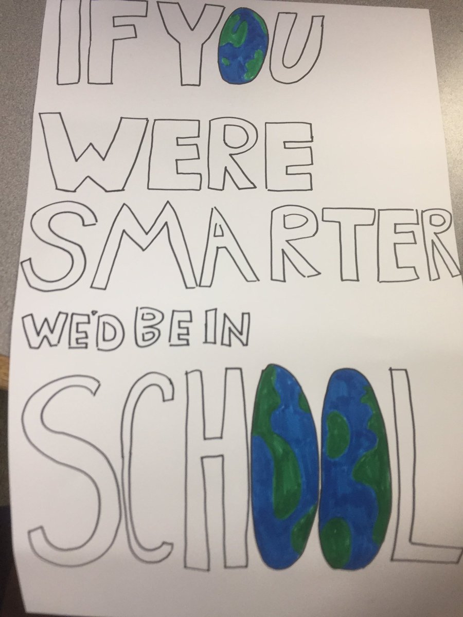 CounselorAdrian's tweet photo. My kid’s poster for the day and scenes of the #BTV #VT march #ClimateAction https://t.co/nkQPwZ5eS6