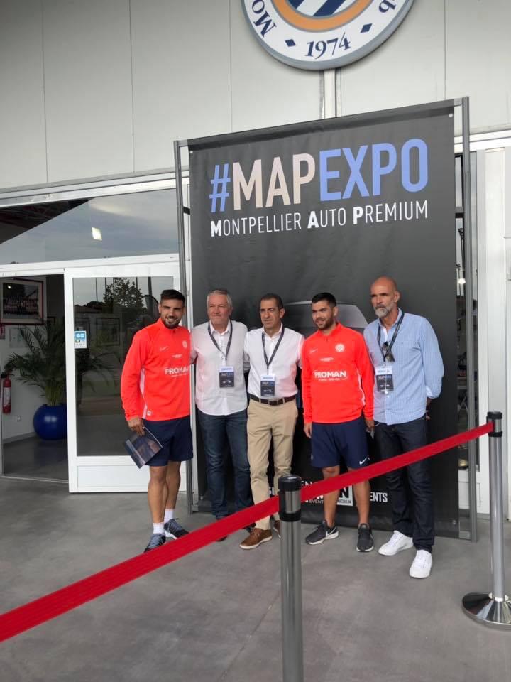 GROUPENICOLLIN's tweet photo. #MAPEXPO c'est aujourd'hui et ça se poursuit au centre d'entraînement Bernard Gasset - Mutuelles du Soleil (Grammont). Avec les équipes du @MontpellierHSC, Laurent #NICOLLON, les joueurs dont @AndyDelort9, N Events avec @GugJp et 😉 les plus belles voitures du monde 😎🤙🏁🥇 https://t.co/jklOUJ0Qg4