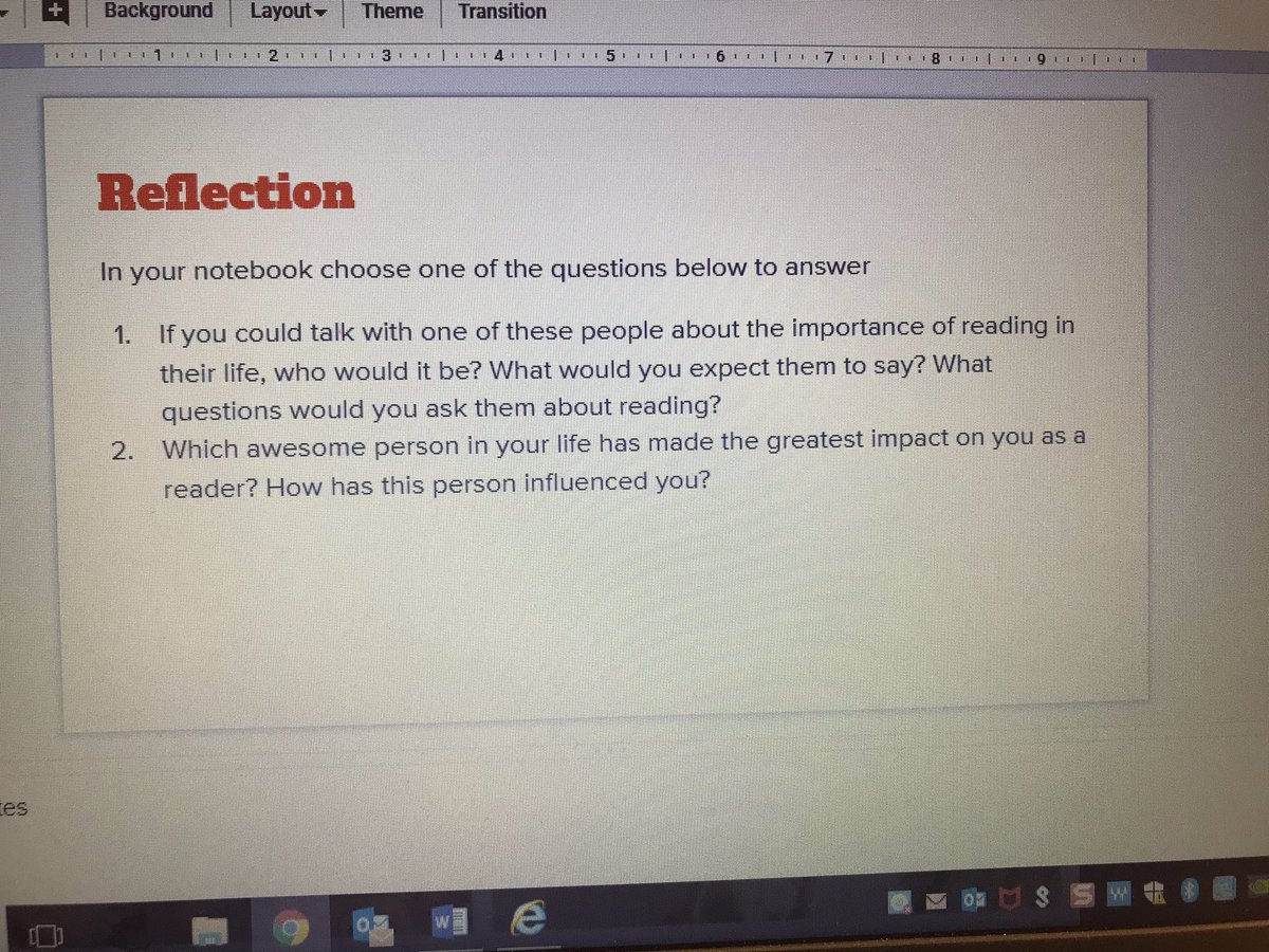 AP_Wayland's tweet image. Today in Action Lit. Students choose to answer 1 of 2 reflection questions. Many chose Q1. But the student who chose Q2...BRB while I go cry 😭😭😭😭 #actionlit #readingclass @KeyMiddle